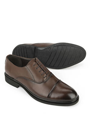 Ziya, Erkek Hakiki Deri Klasik Ayakkabı 1531056Z4614 Kahve