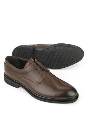 Ziya, Erkek Hakiki Deri Klasik Ayakkabı 1531056Z4615 Kahve