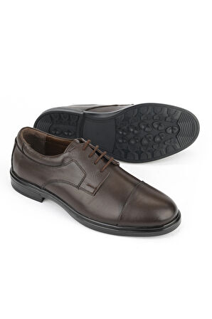 Ziya, Erkek Hakiki Deri Ayakkabı 1531007Z9256 Kahve