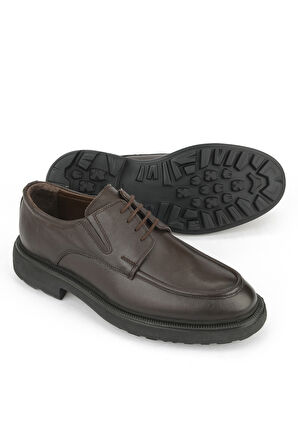 Ziya, Erkek Hakiki Deri Ayakkabı 1531007Z4203 Kahve