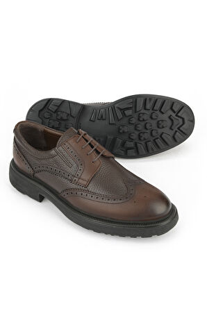 Ziya, Erkek Hakiki Deri Ayakkabı 1531007Z4205 Kahve
