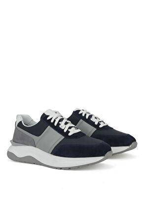 Ziya, Erkek Hakiki Deri Sneaker 153983Z1425 Lacivert