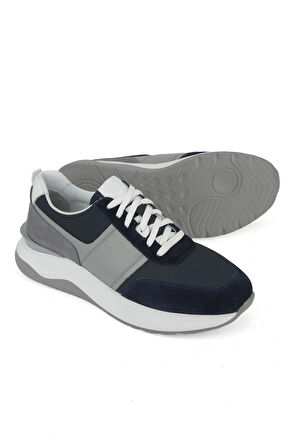 Ziya, Erkek Hakiki Deri Sneaker 153983Z1425 Lacivert