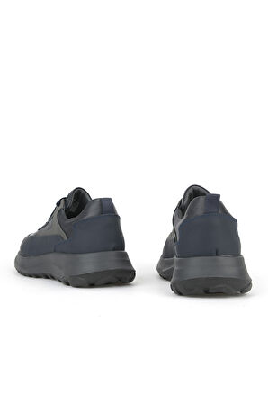 Ziya, Erkek Hakiki Deri Sneaker 153983Z907 Lacivert