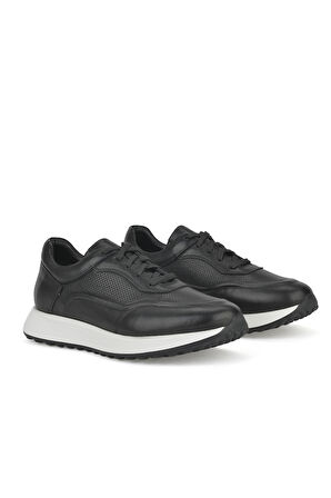 Ziya, Erkek Hakiki Deri Sneaker 1531026Z290 Siyah