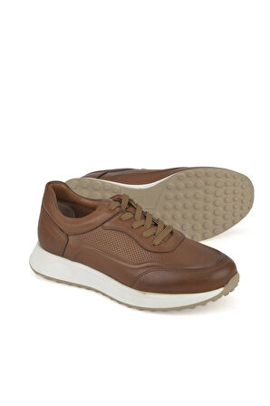 Ziya, Erkek Hakiki Deri Sneaker 1531026Z290 Taba
