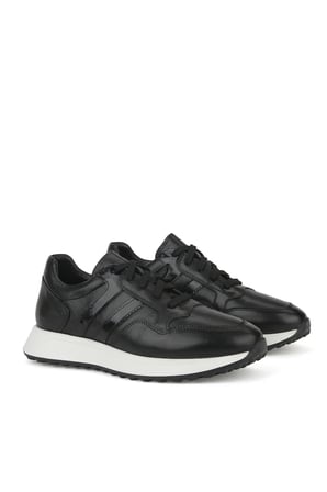 Ziya, Erkek Hakiki Deri Sneaker 1531026Z315 Siyah