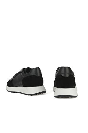 Ziya, Erkek Hakiki Deri Sneaker 1531026Z265 Siyah