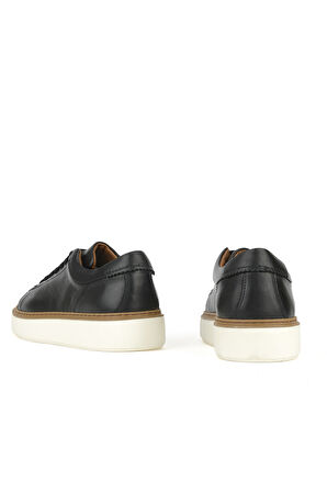 Ziya, Erkek Hakiki Deri Sneaker 1531026ZH18 Siyah