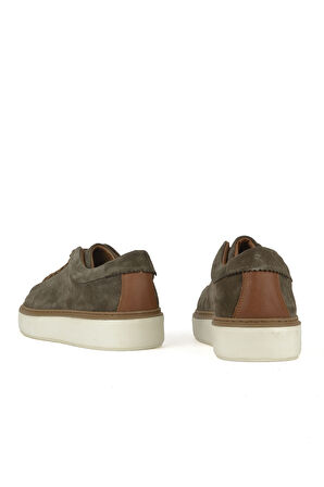 Ziya, Erkek Hakiki Deri Sneaker 1531026ZH182 Haki