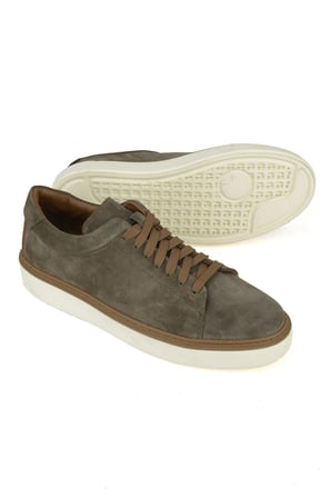 Ziya, Erkek Hakiki Deri Sneaker 1531026ZH182 Haki