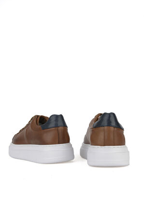Ziya, Erkek Hakiki Deri Sneaker 1531026ZH12 Taba