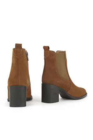 Ziya, Kadın Hakiki Deri Bot 1531020Z9805 Taba