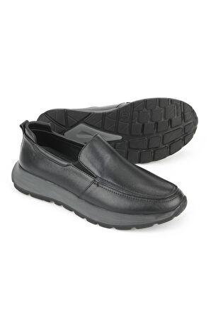 Ziya, Erkek Hakiki Deri Konfor Ayakkabı 15310Z8082 Siyah