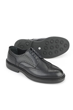 Ziya, Erkek Hakiki Deri Ayakkabı 15350Z1116 Siyah