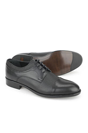 Ziya, Erkek Hakiki Deri Ayakkabı 15350Z1030 Siyah