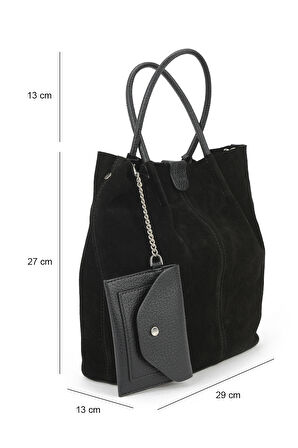 Ziya, Kadın Hakiki Deri Omuz ve El Çantası 153979Z5010 Siyah