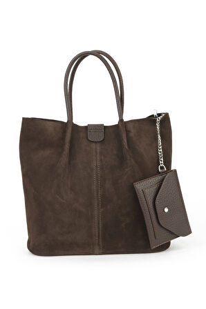 Ziya, Kadın Hakiki Deri Omuz ve El Çantası 153979Z5010 Kahve