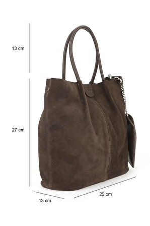 Ziya, Kadın Hakiki Deri Omuz ve El Çantası 153979Z5010 Kahve