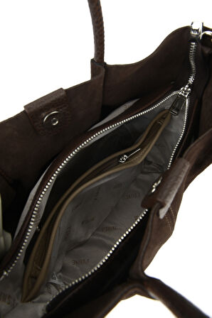 Ziya, Kadın Hakiki Deri Omuz ve El Çantası 153979Z5010 Kahve