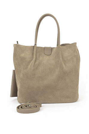 Ziya, Kadın Hakiki Deri Omuz ve El Çantası 153979Z5010 Vizon