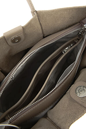 Ziya, Kadın Hakiki Deri Omuz ve El Çantası 153979Z5010 Vizon