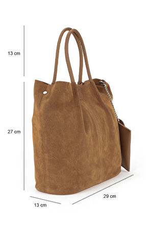 Ziya, Kadın Hakiki Deri Omuz ve El Çantası 153979Z5010 Taba