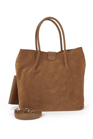 Ziya, Kadın Hakiki Deri Omuz ve El Çantası 153979Z5010 Taba