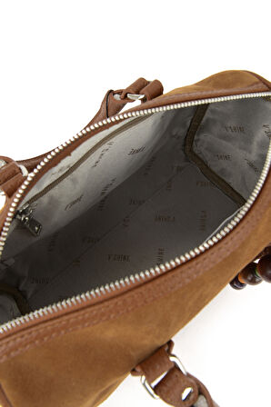 Ziya, Kadın Hakiki Deri Omuz ve El Çantası 153979Z5011 Taba