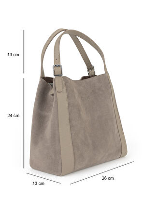 Ziya, Kadın Hakiki Deri Omuz ve El Çantası 153979Z5012 Kum