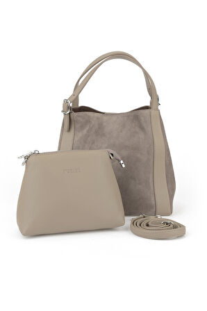 Ziya, Kadın Hakiki Deri Omuz ve El Çantası 153979Z5012 Kum