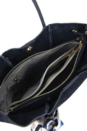 Ziya, Kadın Hakiki Deri Omuz ve El Çantası 153979Z5013 Lacivert