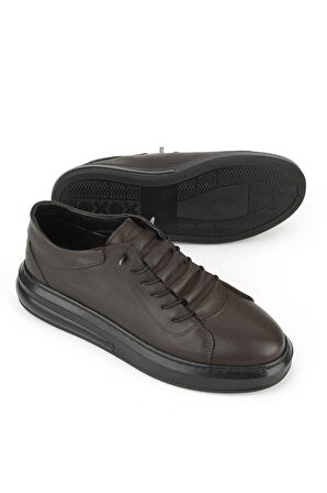 Ziya, Erkek Hakiki Deri Sneaker 153423Z73 Kahve