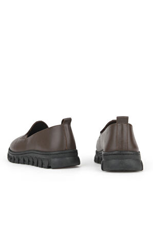 Ziya, Kadın Hakiki Deri Konfor Ayakkabı 153387Z02025 Kahve