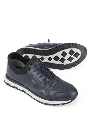 Ziya, Erkek Hakiki Deri Sneaker 1531037Z2411 Lacivert