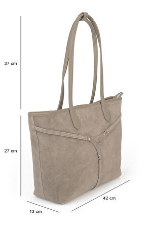 Ziya, Kadın Hakiki Deri Omuz ve El Çantası 153979Z5018 Kum