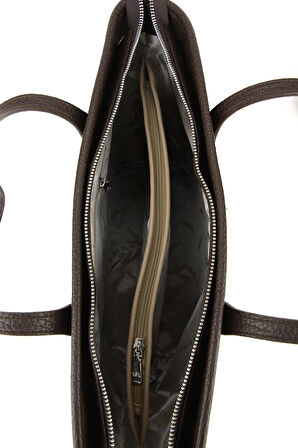 Ziya, Kadın Hakiki Deri Omuz ve El Çantası 153979Z5018 Kahve