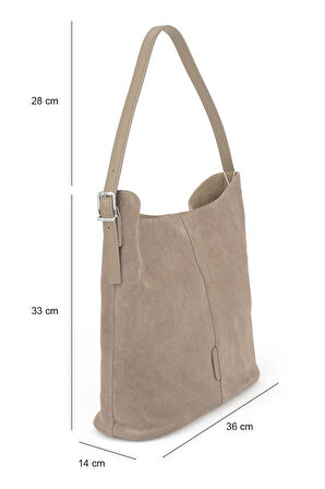 Ziya, Kadın Hakiki Deri Omuz ve El Çantası 153979Z5016 Kum