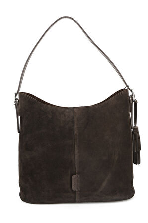 Ziya, Kadın Hakiki Deri Omuz ve El Çantası 153979Z5016 Kahve