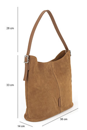 Ziya, Kadın Hakiki Deri Omuz ve El Çantası 153979Z5016 Taba