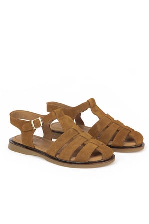 Ziya, Kadın Hakiki Deri Sandalet 1611047Z26600 Taba