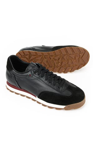 Ziya, Erkek Hakiki Deri Sneaker 1611026Z1020 Siyah