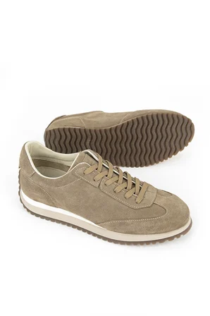 Ziya, Erkek Hakiki Deri Sneaker 1611026Z2292 Kum