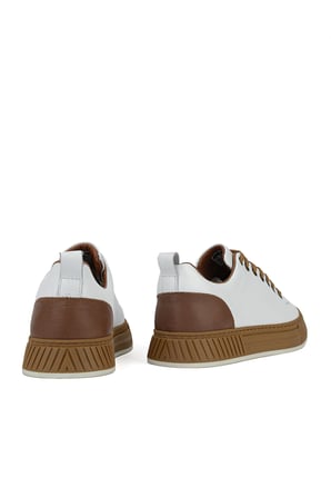 Ziya, Erkek Hakiki Deri Günlük Sneaker 161983Z870 Beyaz