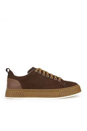 Ziya, Erkek Hakiki Deri Günlük Sneaker 161983Z8702 Kahve
