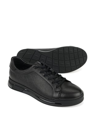 Ziya, Erkek Hakiki Deri Sneaker 1611053Z17661 Siyah