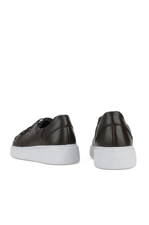 Ziya, Erkek Hakiki Deri Sneaker 161423Z515 Kahve