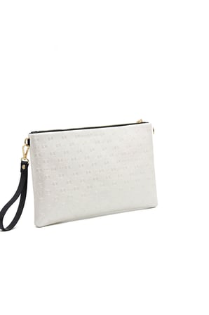 Silver Polo  Kadın El Çantası 1034-37649 CLUTCH M46 SEDEF-MAT SİYAH