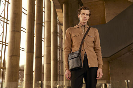 Erkek Triko Gömlek Camel 3764