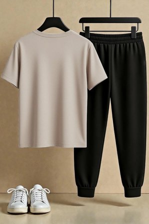 Unisex More Love More Freedom Tasarım Baskılı Tişört - 2'li Eşofman Takımı